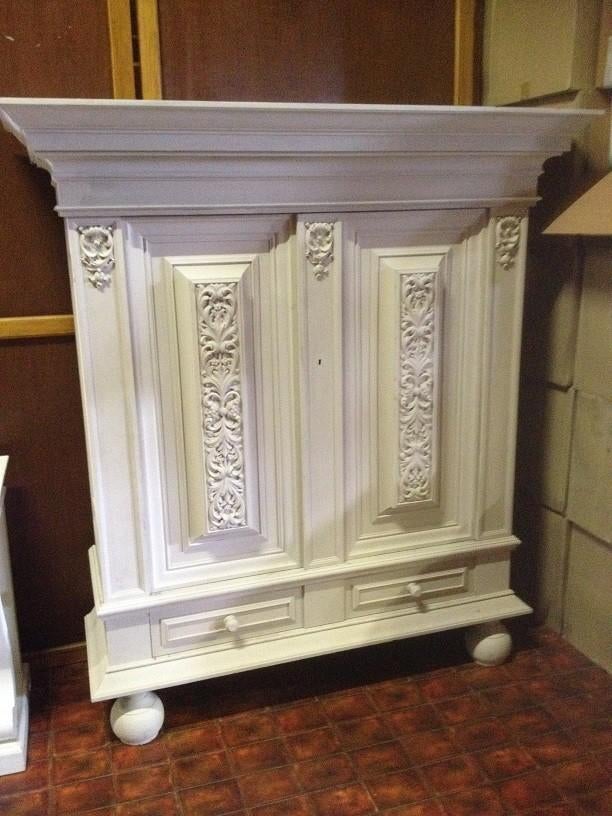 hollandse kast kussenkast linnenkast antieke kledingkast, Antiek en Kunst, Ophalen