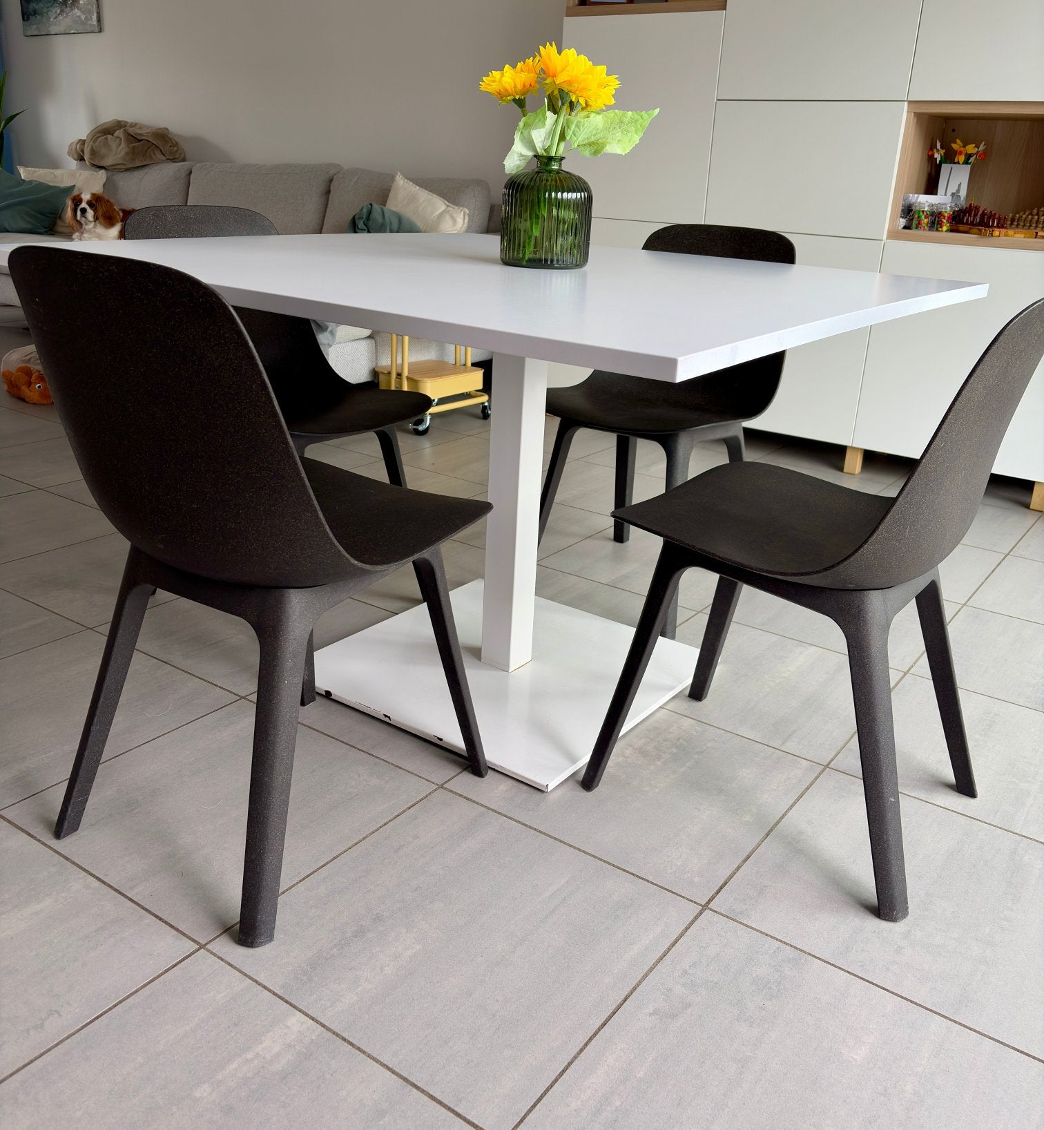 Table à manger 120x120 blanche, Maison & Meubles, Tables | Tables à manger, 100 à 150 cm, Quatre personnes, Carré, 100 à 150 cm