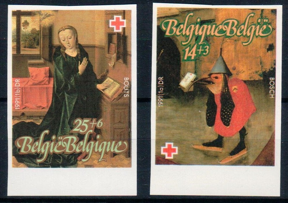 BELGIQUE NON DENTELE  2398/99 MNH **, Neuf, Non oblitéré, Croix-Rouge, Envoi