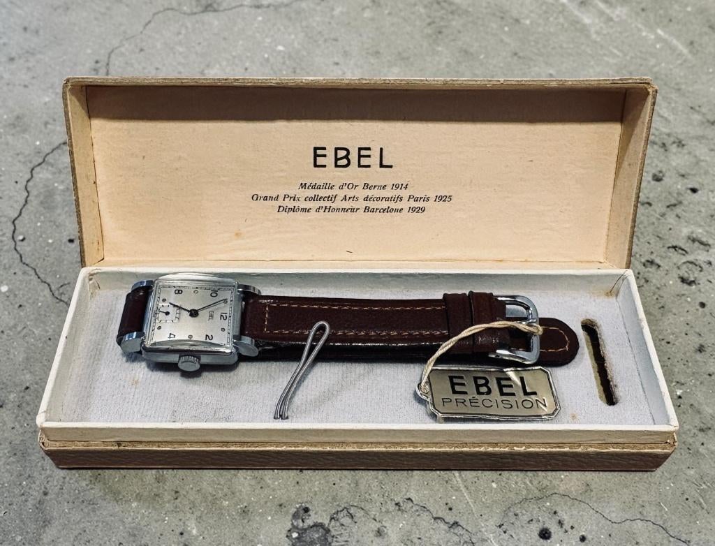 Zeldzame EBEL uit de Art Deco-periode, tussen 1935 en 1945, Overige merken, Staal, Polshorloge, 1930 tot 1960