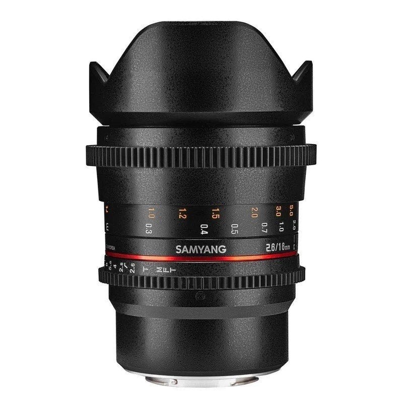Objectif cinéma Samyang 16 mm T2.6 VDSLR (Sony E-mount), TV, Hi-fi & Vidéo, Pare-soleil, Comme neuf, Enlèvement, Objectif grand angle