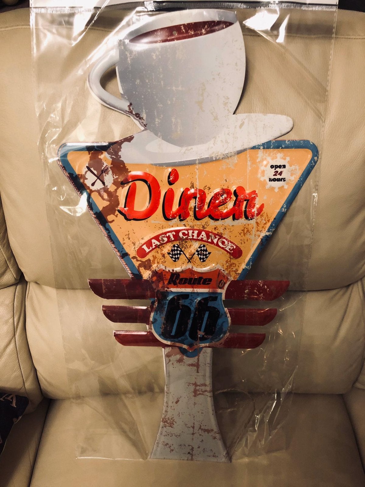 Assiette décorative en fer Route 66, Enlèvement ou Envoi, Comme neuf