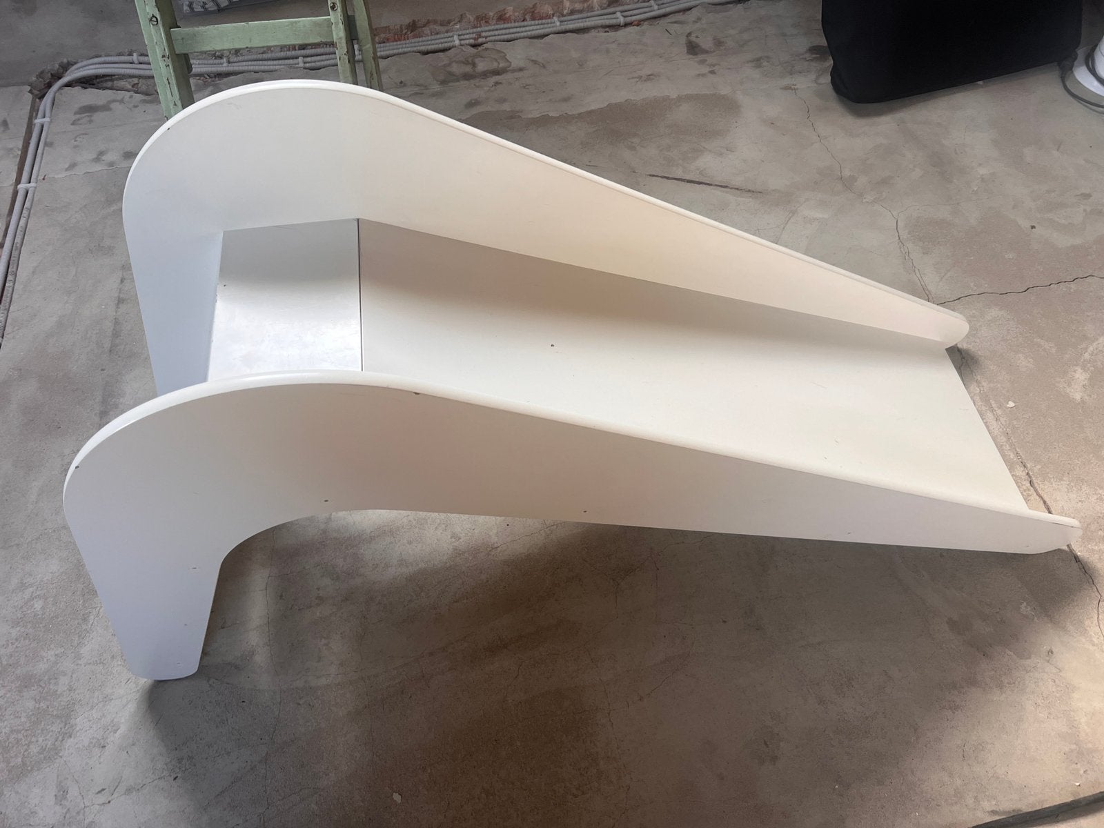 Houten glijbaan, Ophalen, Gebruikt