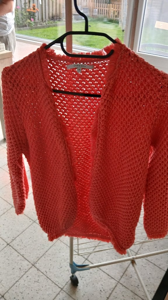 Xandres gebreid vest – maat S, Enlèvement ou Envoi, Taille 36 (S), Comme neuf, Orange
