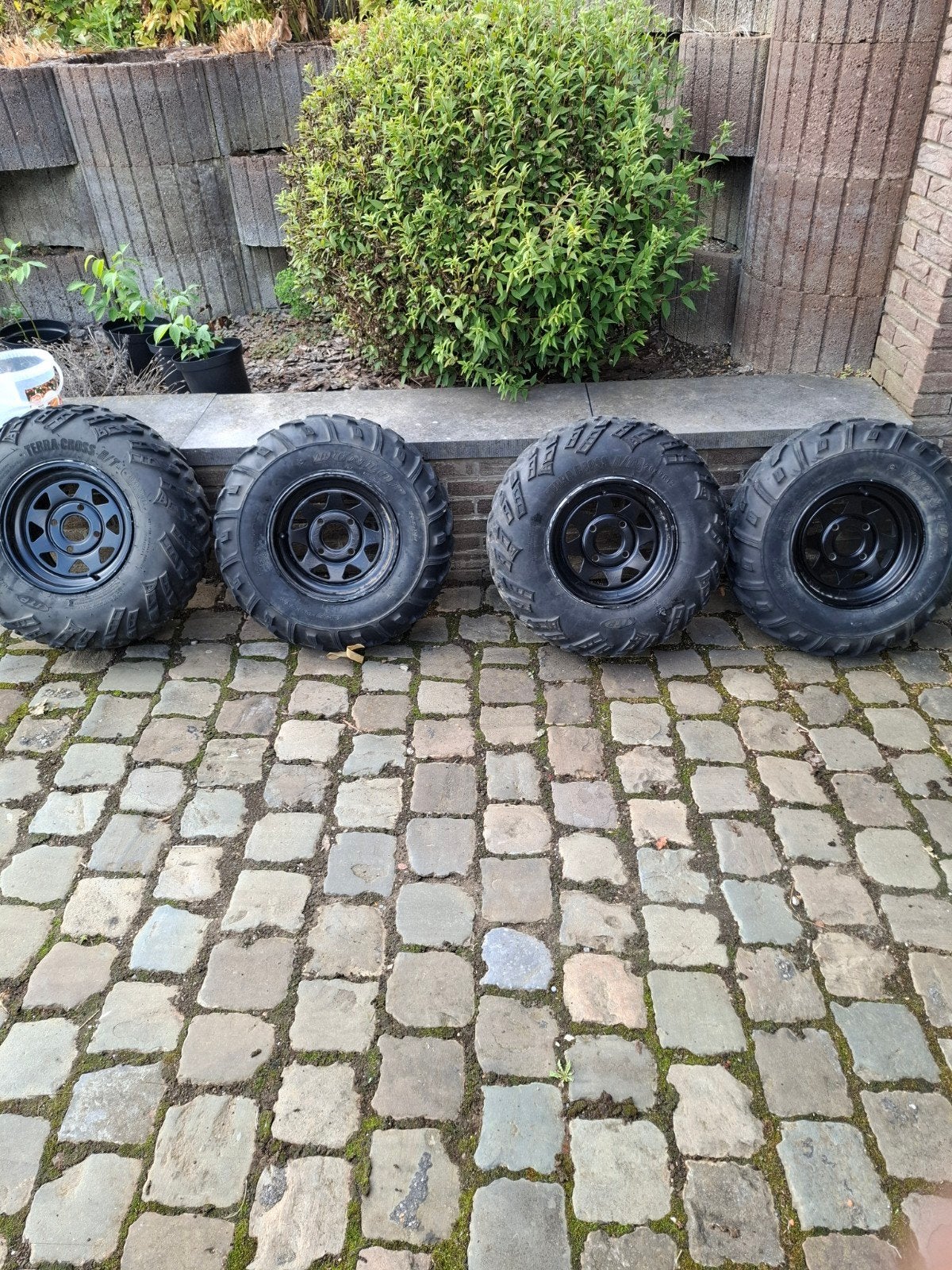 quadbanden met velg, Ophalen