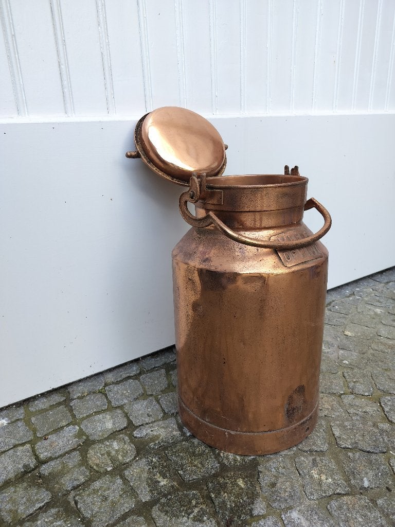 Antieke koperen melkbus "Meert Opwijk", Ophalen, Koper