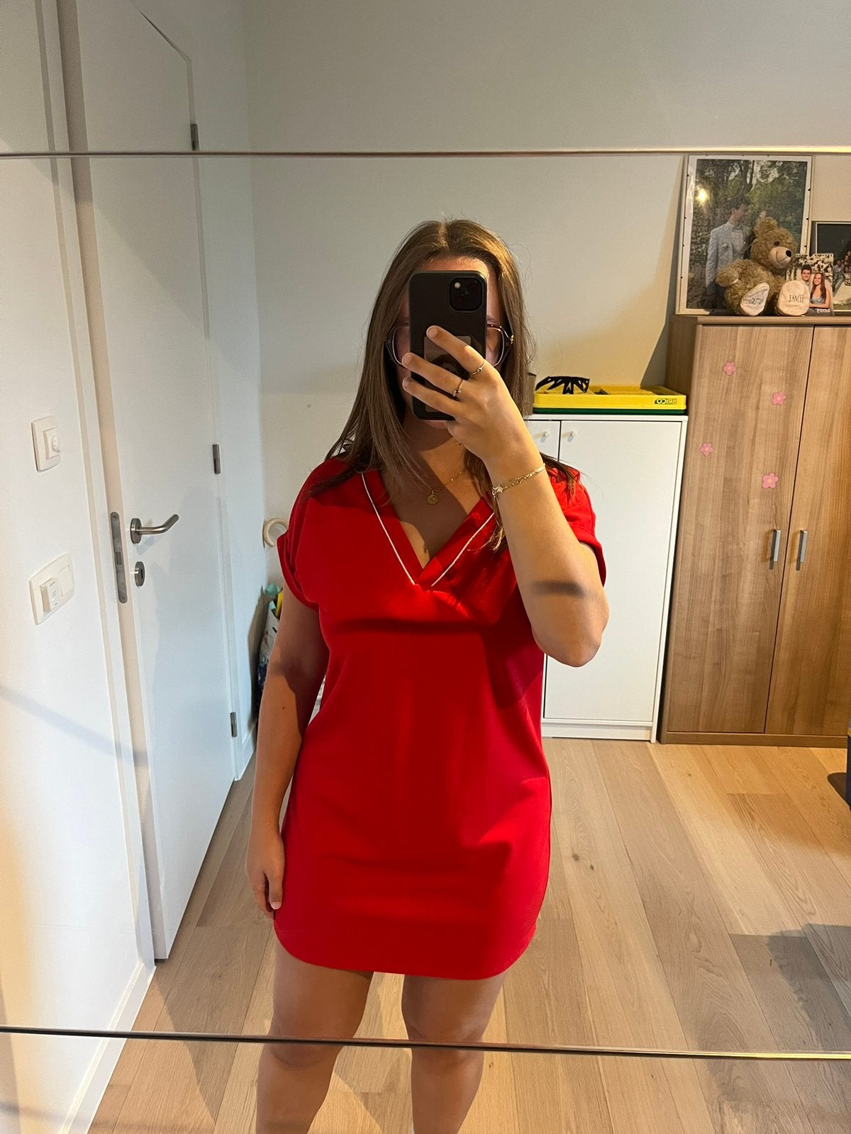 Rood kleedje Lola & Liza, Ophalen of Verzenden, Zo goed als nieuw, Maat 36 (S), Boven de knie