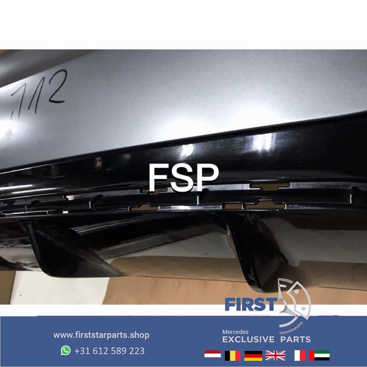 W213 E63 AMG ACHTERBUMPER Mercedes E Klasse 2016-2022 ZWART, Arrière, Utilisé, -, -