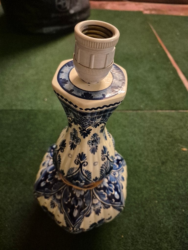 Pieds de lampe Delft, Maison & Meubles, Lampe d'ambiance, Vintage, 45 cm, Céramique