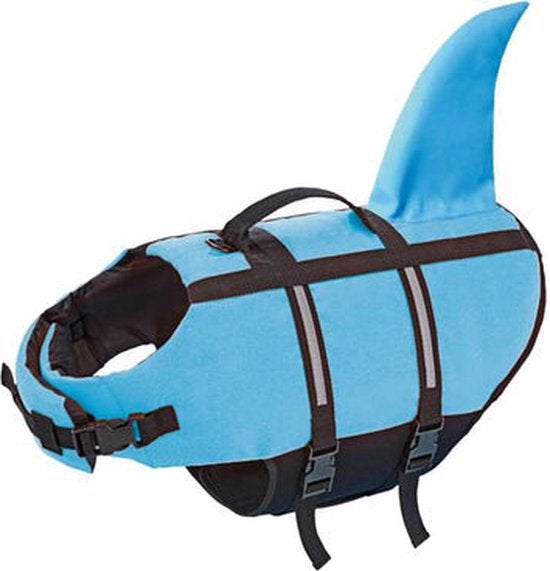 Nobby - Honden Zwemvest - Sharki - Blauw - L, Dieren en Toebehoren, Hondenkleding, Ophalen, Zo goed als nieuw, L