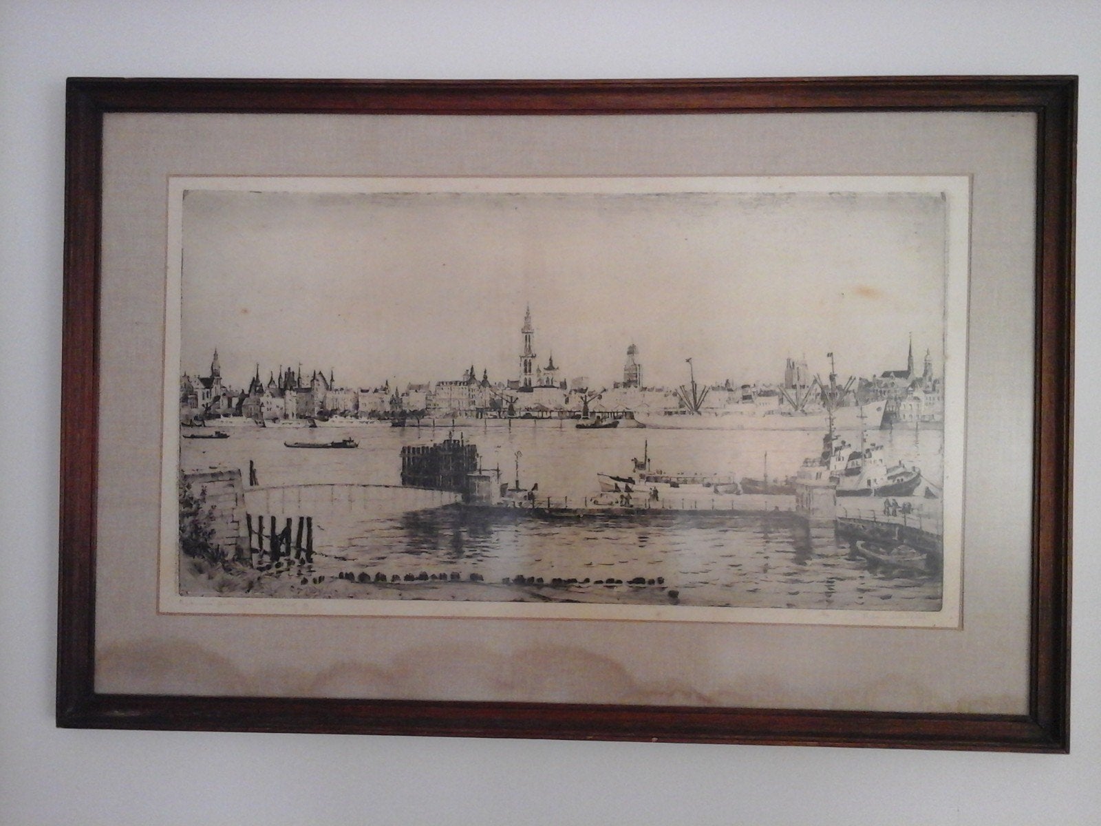 ETS VAN ROMAIN MALFLIET " REDE VAN ANTWERPEN " NR 42 VAN 100, Eau-forte, 58 cm, 88 cm, 1900 - 1949