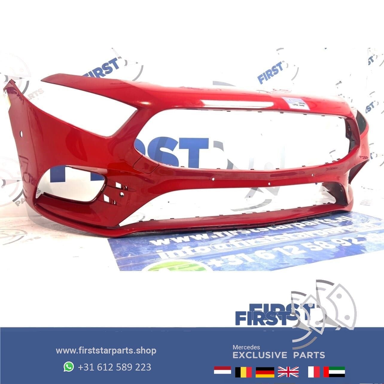 W177 BUMPER Mercedes A Klasse AMG VOORBUMPER WIT GRIJS ZWART, Gebruikt, -, Voor, Ophalen of Verzenden