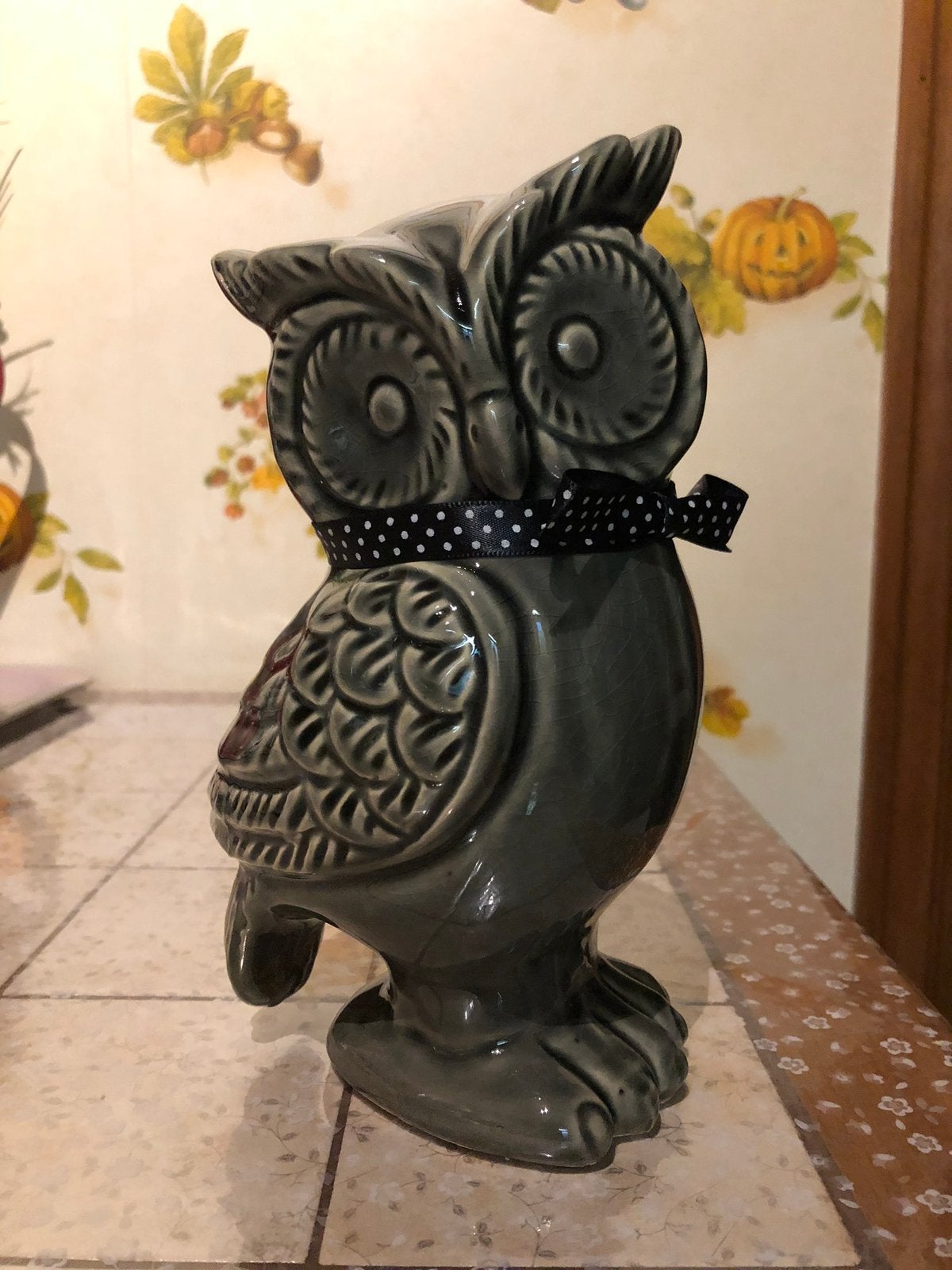 Vintage winterdecoratie uil, Ophalen of Verzenden, Nieuw