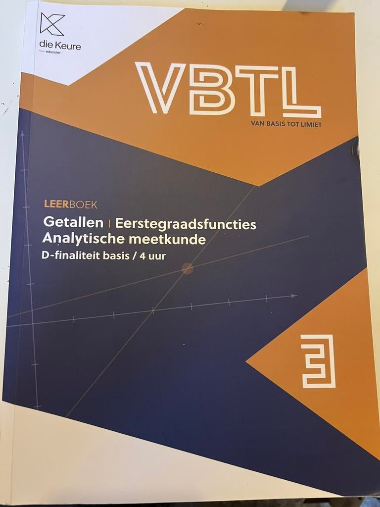 VBTL 3 – leerboek getallen & analytische meetkunde (D – 4 uu, Livres, Envoi, Néerlandais