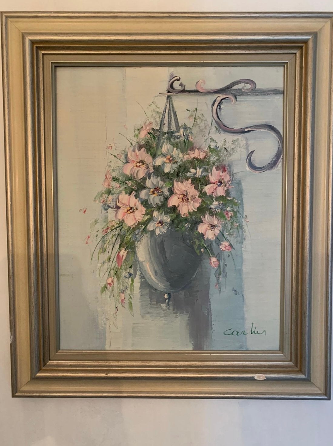 Schilderij met bloemen van Carlier, Enlèvement