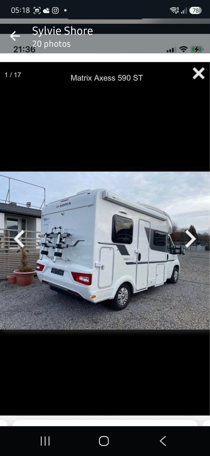 ADRIA MATRIX AXESS 590 ST – 2.0l blue HDI, Isolation hivernale, Jusqu'à 5, Autres marques, Boîte manuelle
