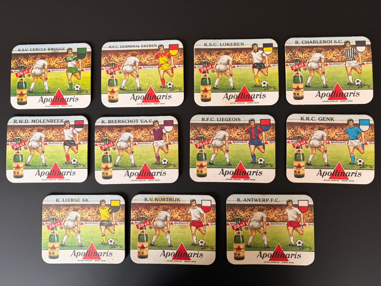 Bierkaartjes Apollinaris - voetbal 1990, Hobby en Vrije tijd, Verzamelkaartspellen | Magic the Gathering, Ophalen