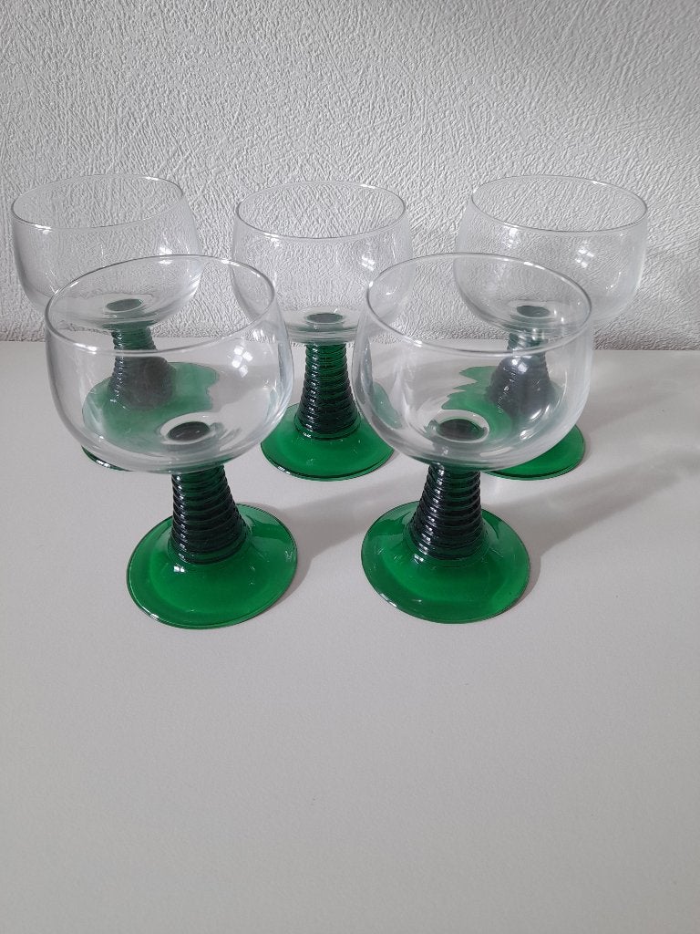 ensemble de 5 verres à vin allemands, Collections, Verres & Petits Verres, Enlèvement ou Envoi, Comme neuf, Autres types