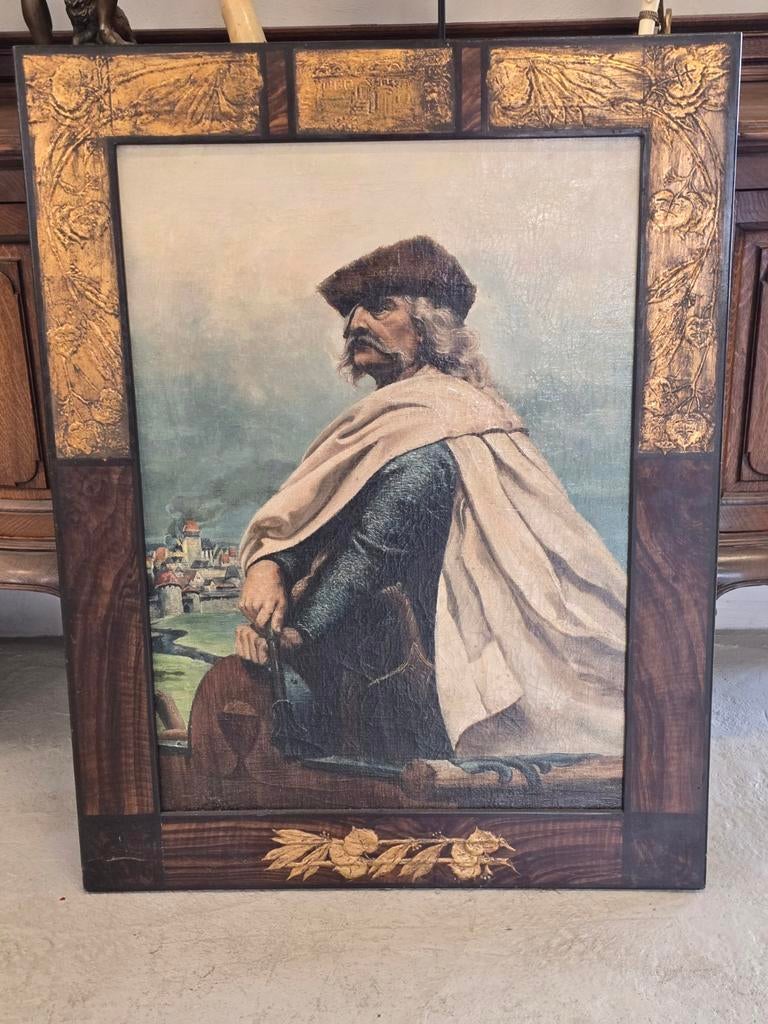 Antiek art nouveau schilderij, Ophalen