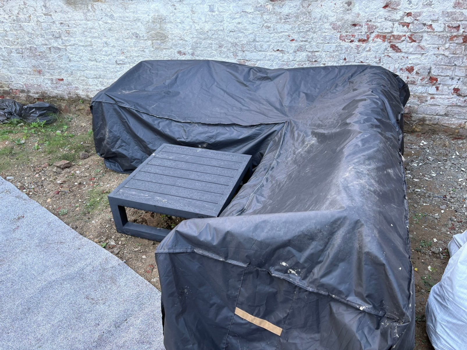 Hoekset tuin met kussens en zeil, Tuin en Terras, Ophalen, Gebruikt, Tuinset