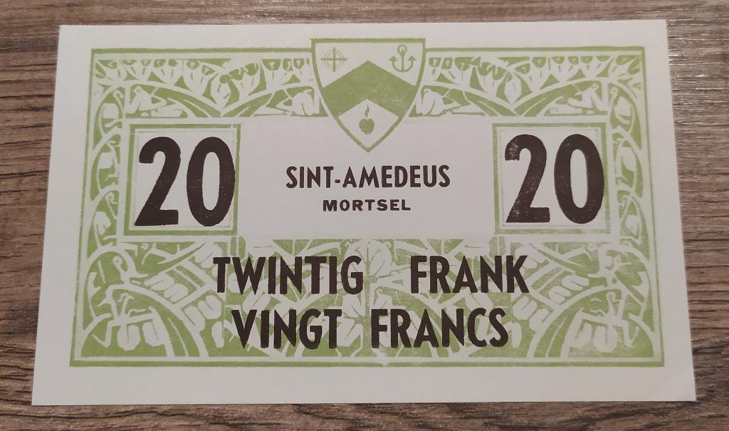 Frais de fondation - 20 Frank Sint-Amedeus Mortsel ('40-'50), Enlèvement ou Envoi, Billets en vrac