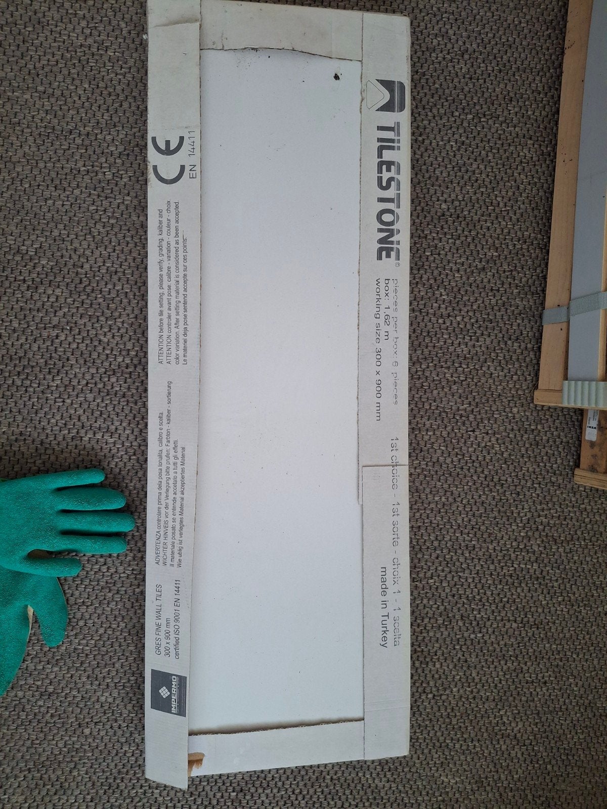 6 witte wandtegels, Ophalen, Nieuw, 20 tot 40 cm, 10 m² of meer