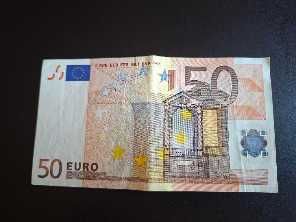 2002 Allemagne 50 euros ancien type Trichet code G038, Envoi, Allemagne, 50 euros, Billets en vrac