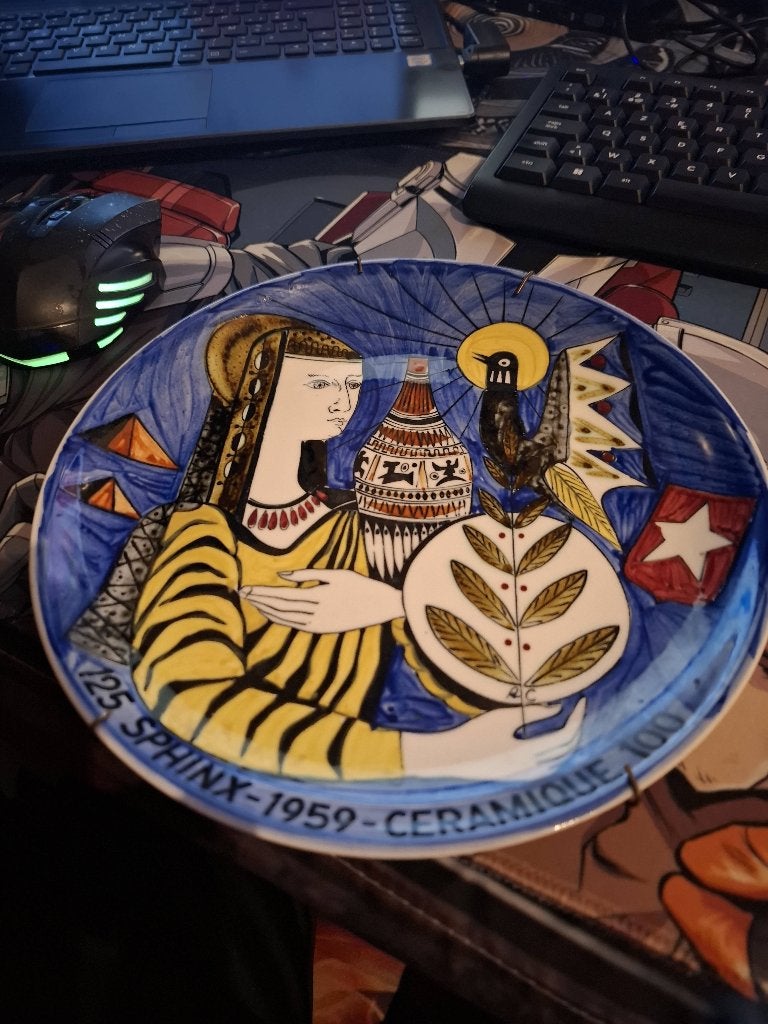 Zeldzaam Sphinx & Société Céramique Jubileumbord, Ophalen
