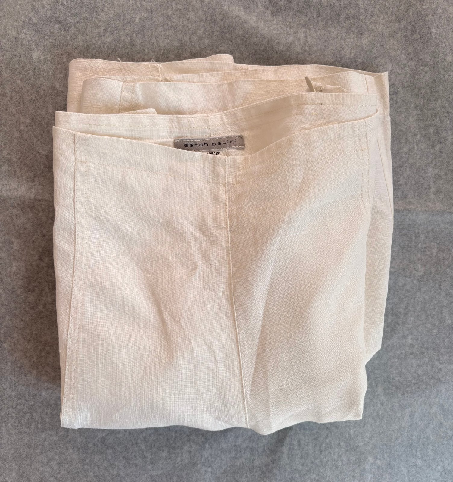 Sarah Pacini Linnen broek, Ophalen of Verzenden, Gedragen, Maat 38/40 (M), Wit