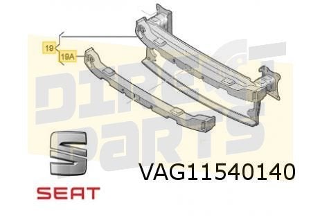 Seat Leon (1/17-5/20) Voorbumperbalk met absorber Origineel!, Neuf, -, -, Seat