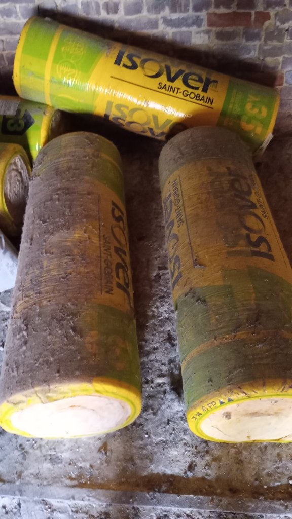 5 rollen isolatie Isover ongeopende verpakking, Ophalen, Dakisolatie, 12 cm of meer, Nieuw