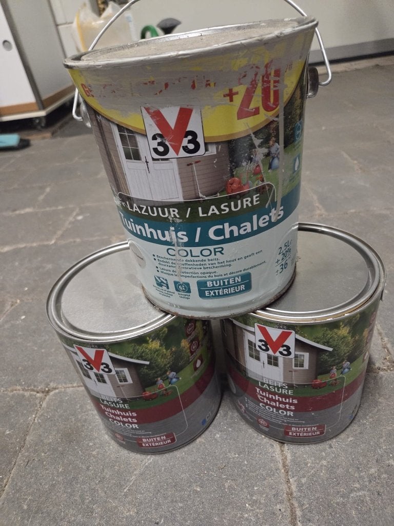 bescherming van hout tuinhuis, ca. 7 liter, Bricolage & Construction, Peinture, Vernis & Laque, Gris, Comme neuf, Enlèvement, Peinture