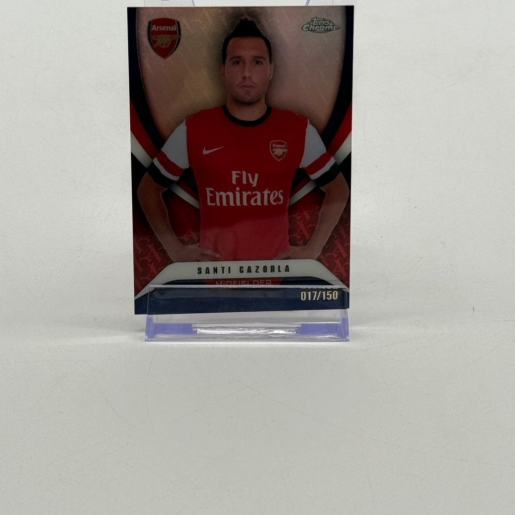Topps Chrome Arsenal - Santi Cazorla 017/150 Refractor, Ophalen of Verzenden, Zo goed als nieuw, Spelerskaart