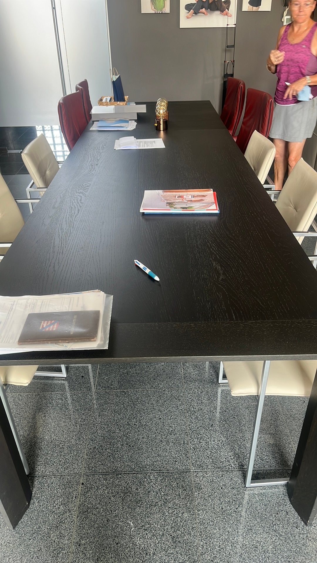 Tafel arco extensio zwart eiken ex dv 240-L, Enlèvement, Comme neuf