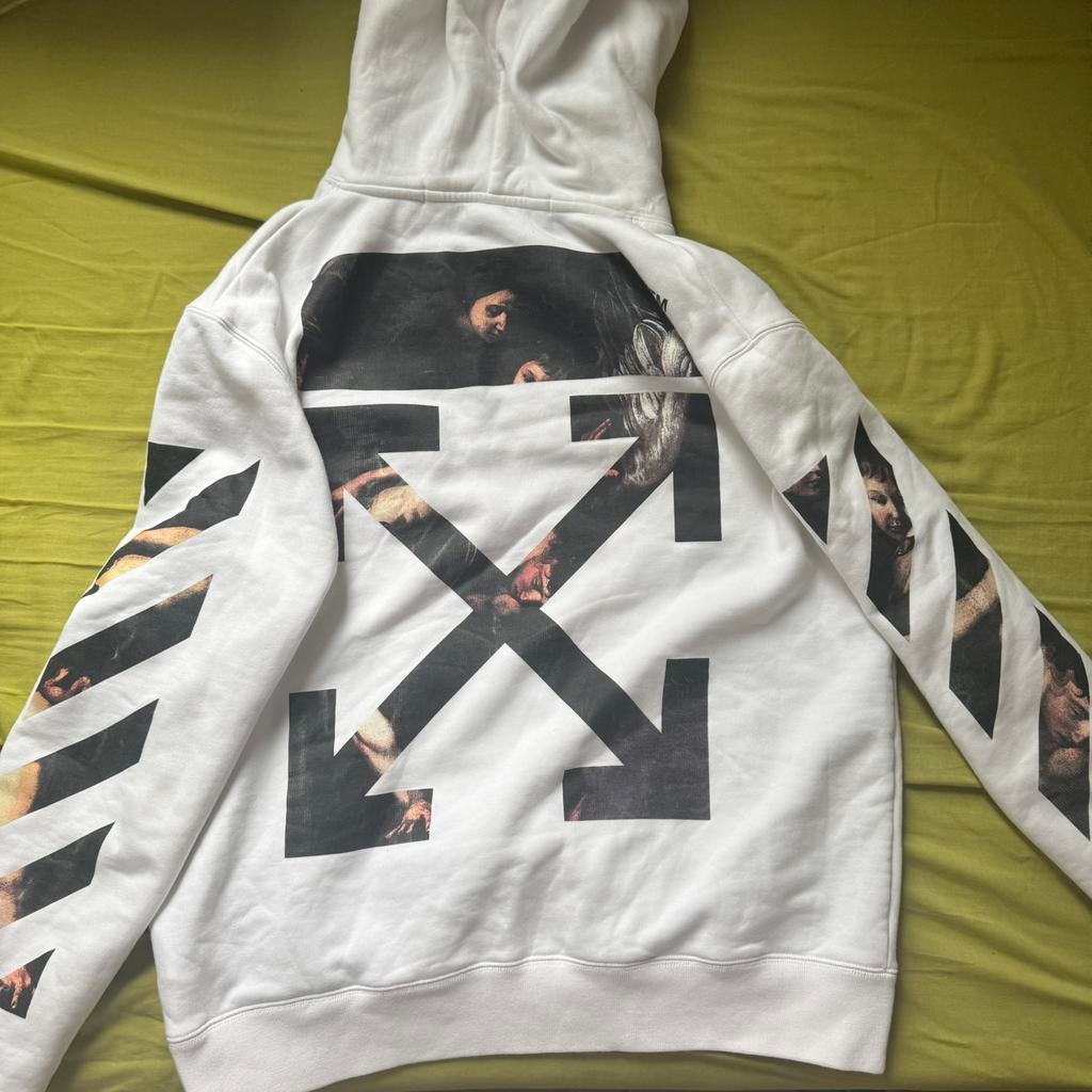 Off-White White Caravaggio Slim Arrows Hoodie, Ophalen of Verzenden, Zo goed als nieuw