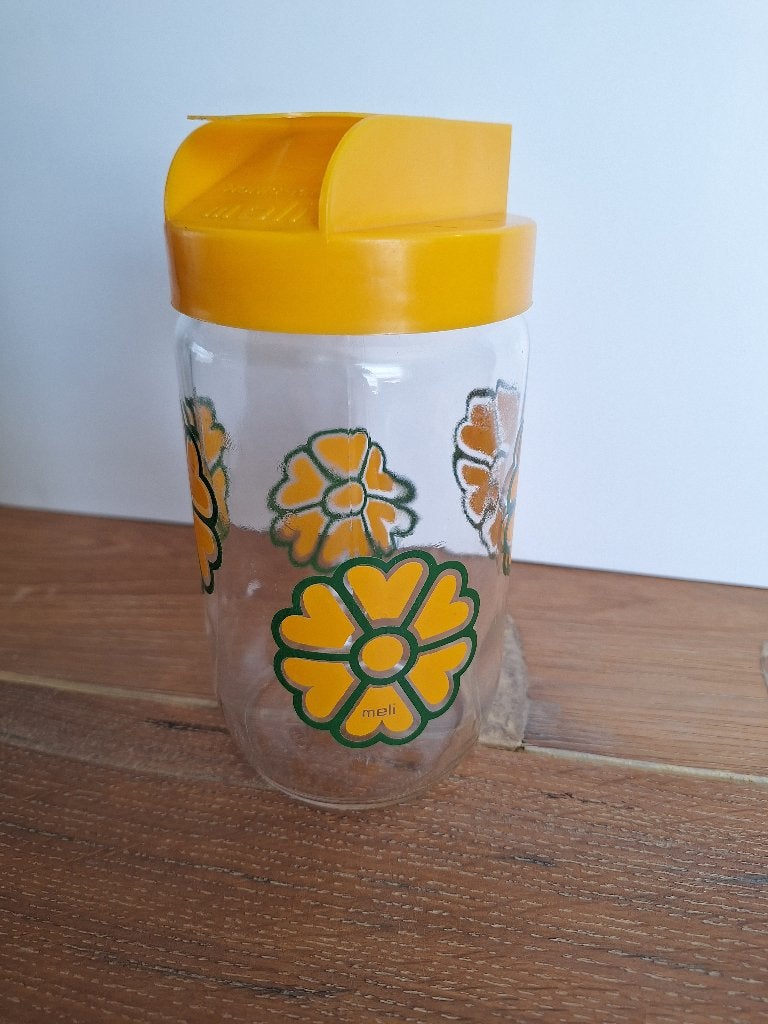 Vintage Meli voorraadbokaal, Ophalen, Glas, Zo goed als nieuw, Voorraadpot