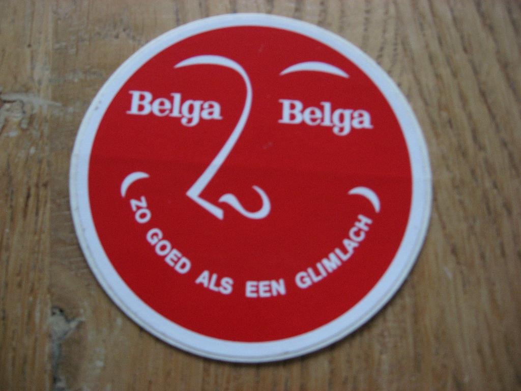 Belga zo goed als een glimlach Sticker, Verzamelen, Ophalen of Verzenden, Nieuw, Overige typen