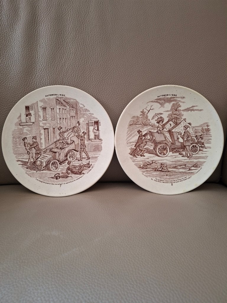 2 assiettes murales anciennes « Nimy » (n 7 et 8) vers 1900, Enlèvement