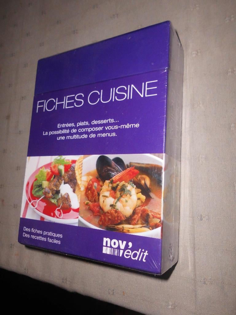 Coffret avec fiches cuisines NOV edit-NEUF, Livres, Livres de cuisine, Neuf, Enlèvement ou Envoi