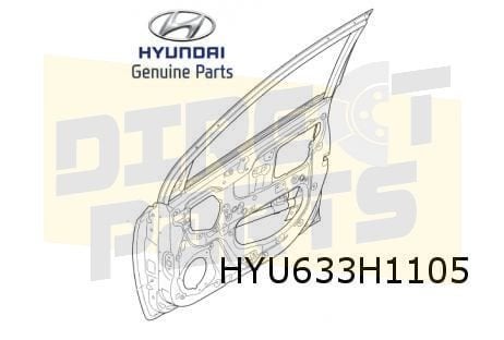 Hyundai i10 (1/14-2/20)  voorportier links (te spuiten) (bij, Neuf, -, Porte, Hyundai