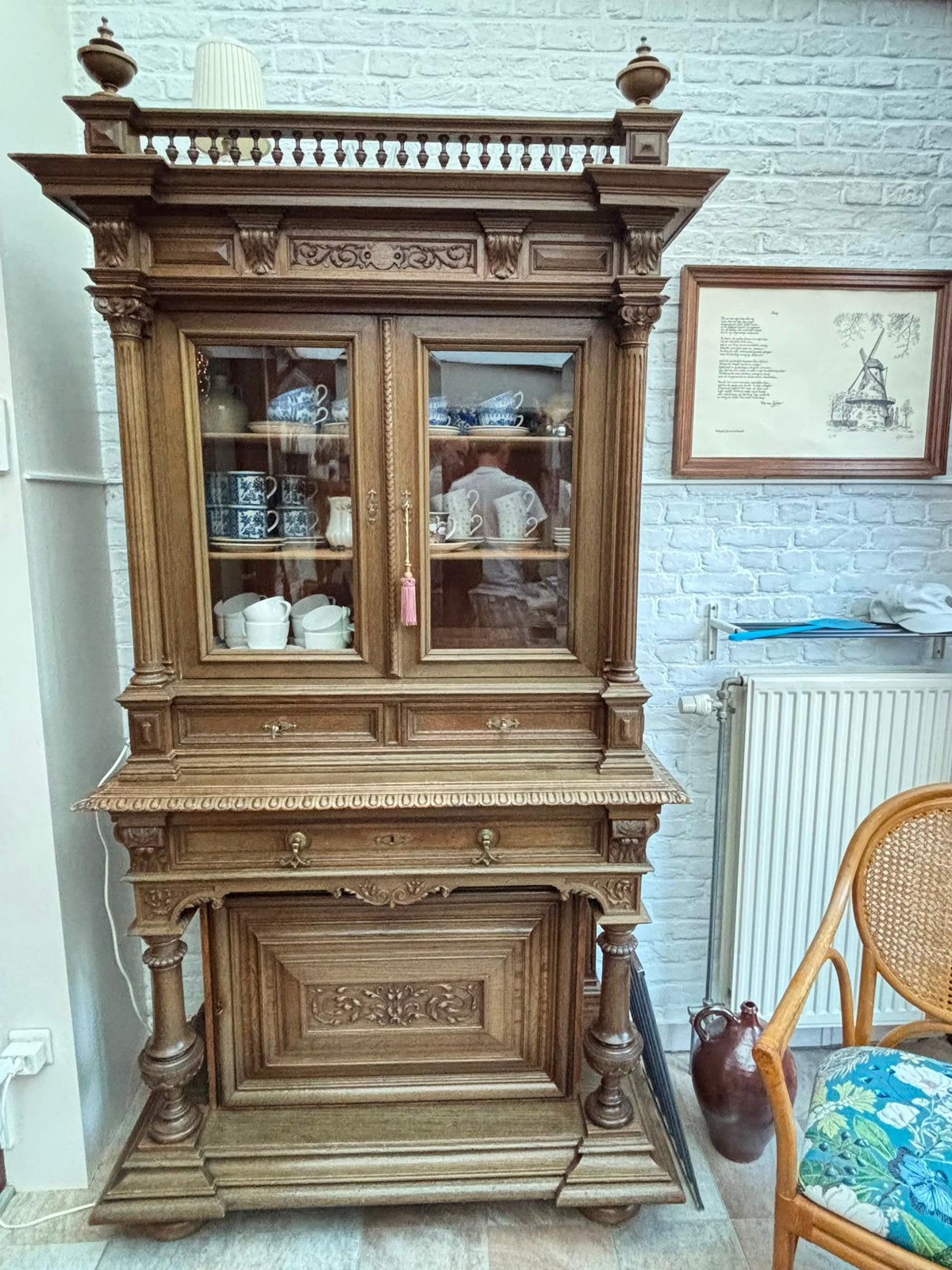 Antieke buffet kast, Ophalen