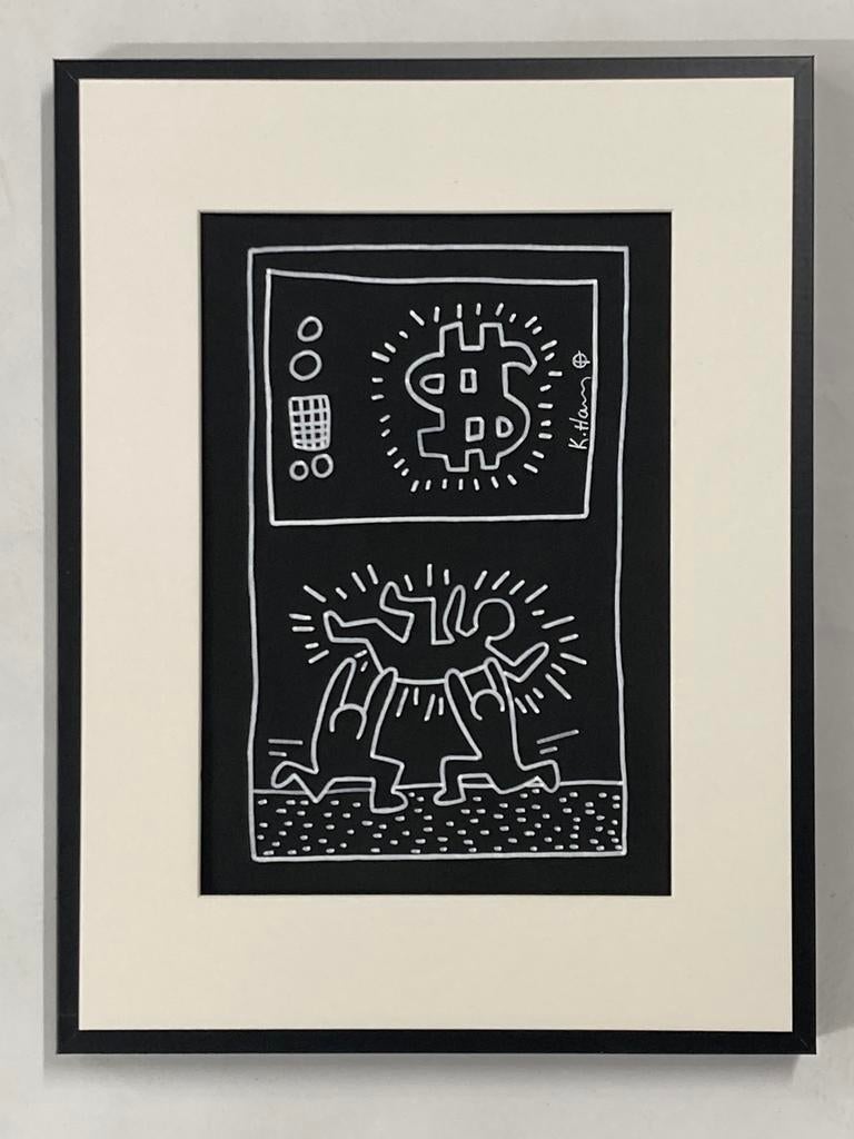 Keith Haring: tekening verkocht ingelijst, Antiek en Kunst, Kunst | Designobjecten, Ophalen of Verzenden