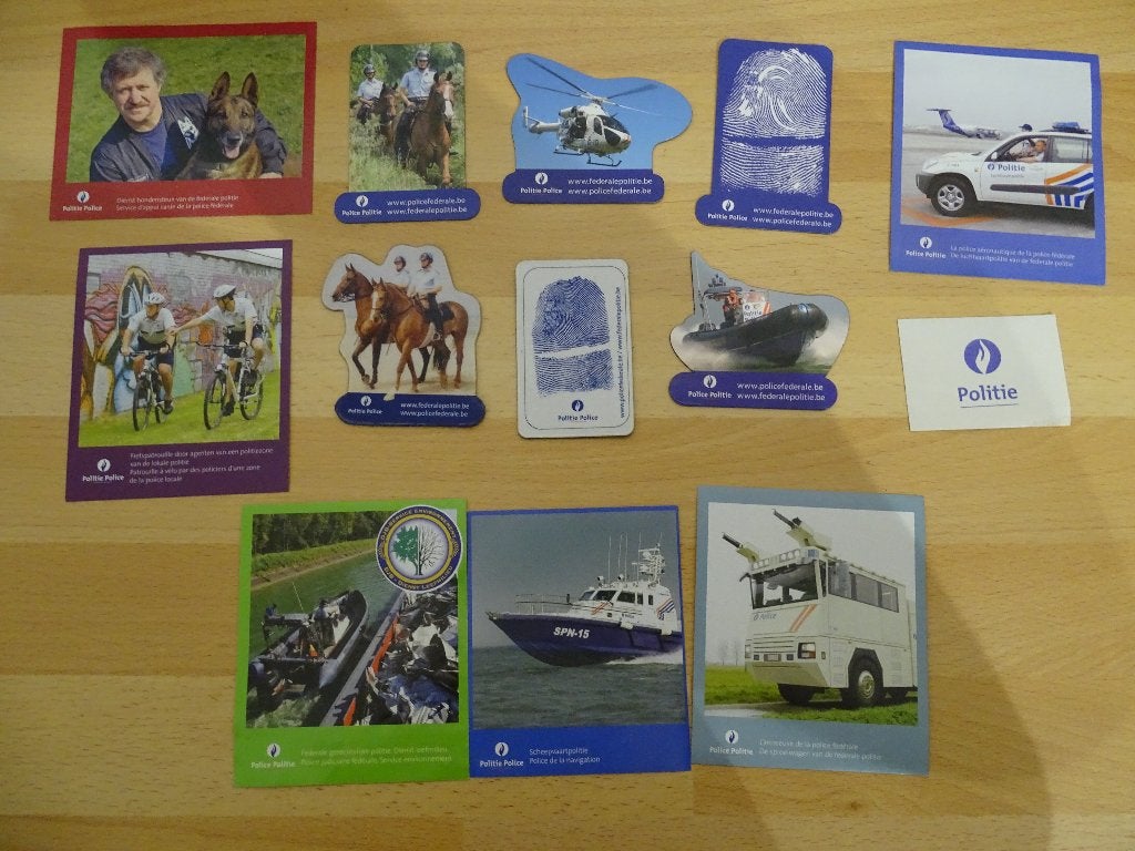 6 magnets collection police fédérale politie lot autocollant, Enlèvement ou Envoi