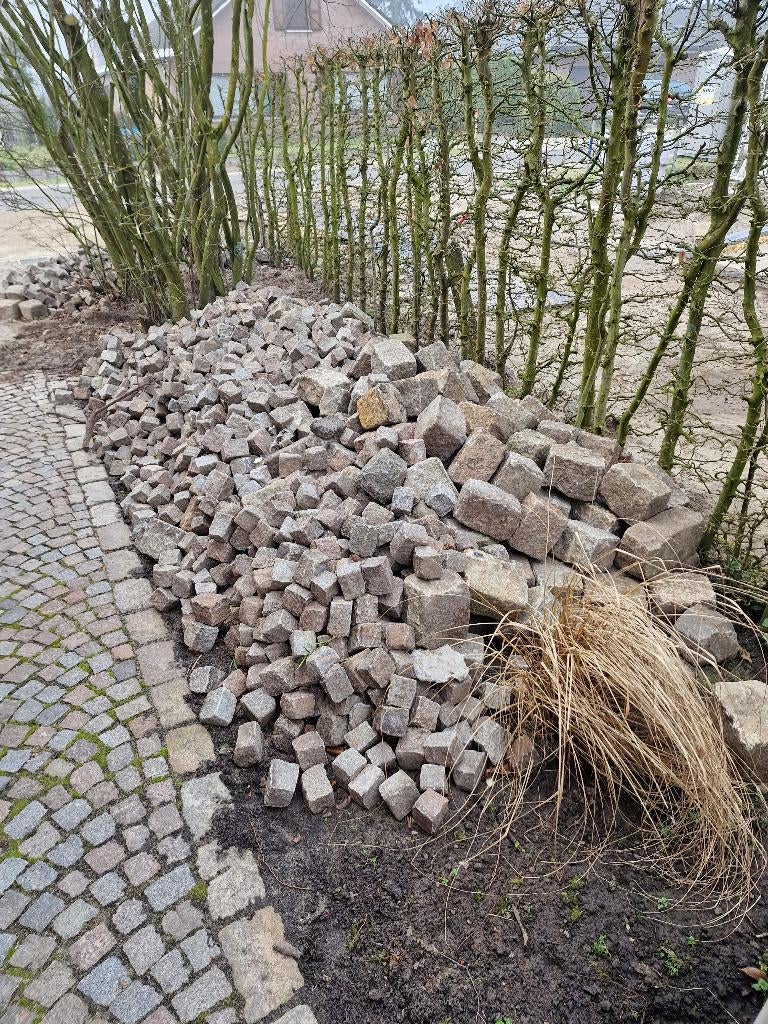 kasseien, Tuin en Terras, Ophalen, Graniet, Zo goed als nieuw, Kei