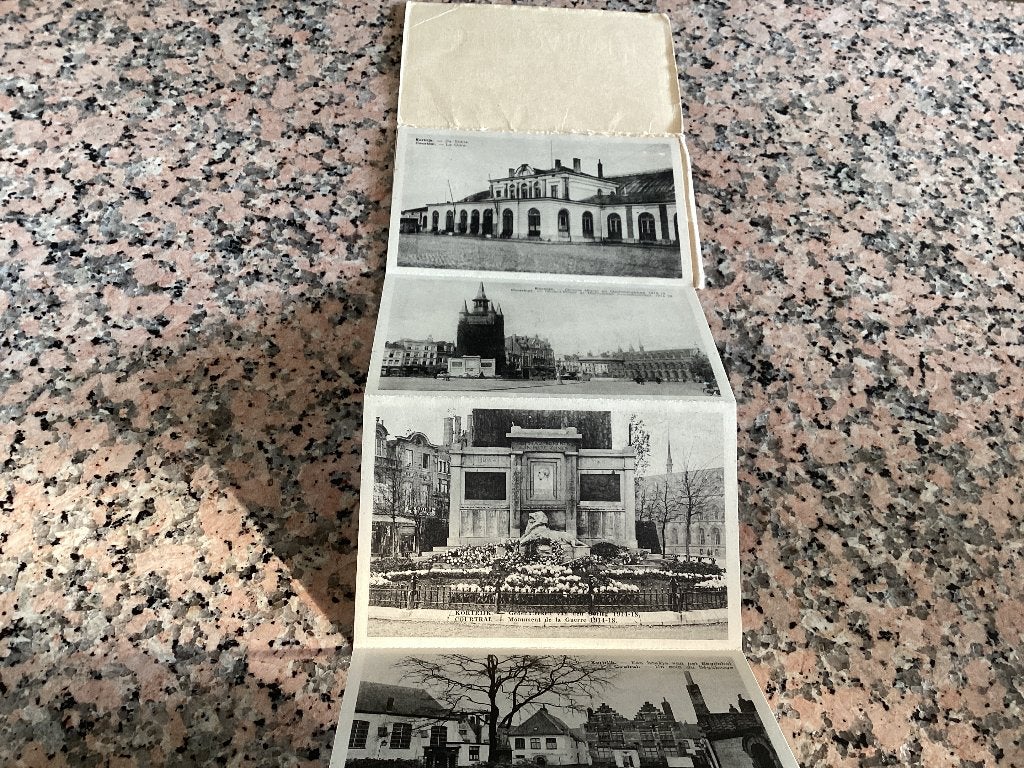Carte de 10 cartes postales anciennes KORTRIJK, Collections, Enlèvement ou Envoi, 1920 à 1940, Non affranchie, Flandre Occidentale