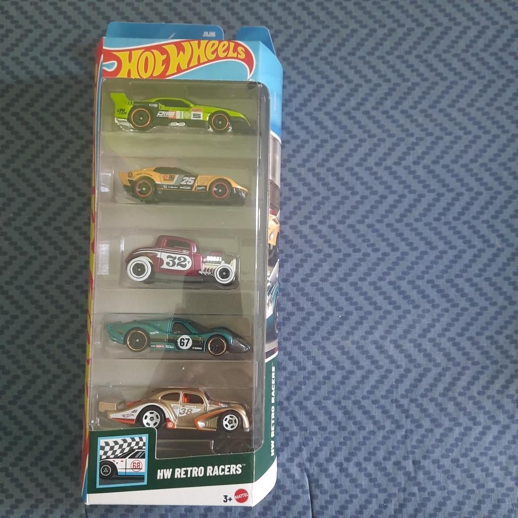 HOTWHEELS 5-PACK "RETRO RACERS" *NEW*SEALED*, Ophalen, Nieuw, Auto, Overige merken