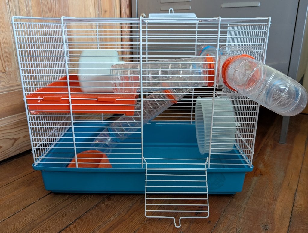 Hamsterkooi met accessoires, Kooi, Gebruikt, Minder dan 75 cm, Hamster