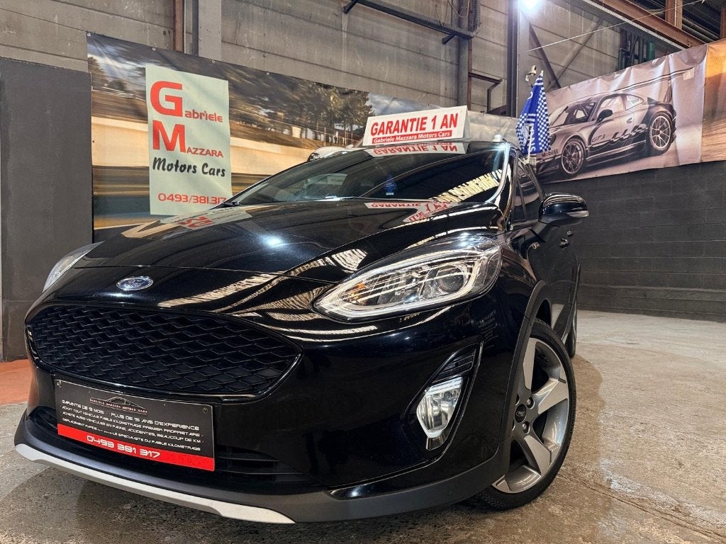 Ford Fiesta 1.0i Active Cuir GPS CarPlay Camera, Auto's, Ford, Dealer onderhouden, Zwart, Leder, Handgeschakeld