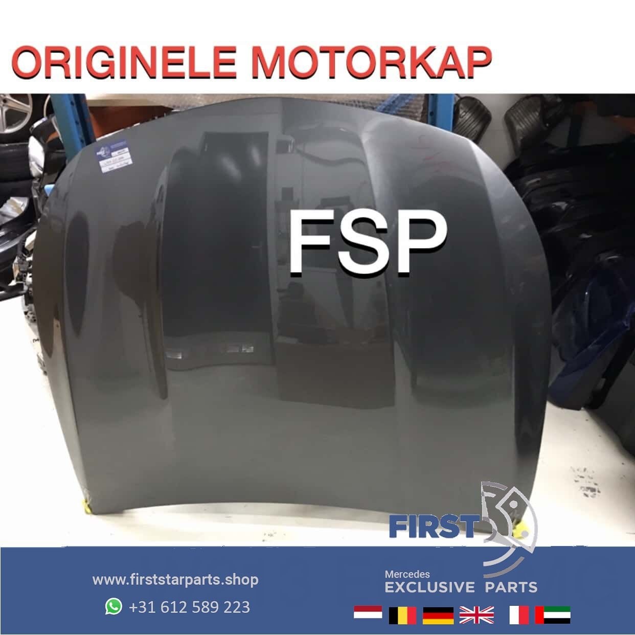 W213 E63 AMG Motorkap Mercedes E Klasse 2016-2020 zwart wit, Utilisé, -, Capot moteur, Avant