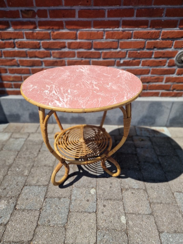 Vintage Rohe Noordwolde Rotan Tafeltje, Antiek en Kunst, Ophalen